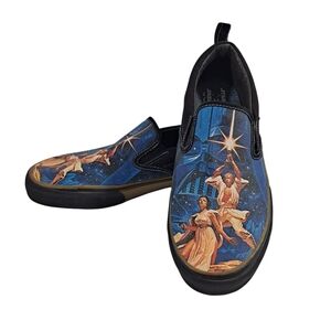 SOLD Skechers Star Wars Slip On Shoes Luke Skywalker Princess Leia Men Size 8.5